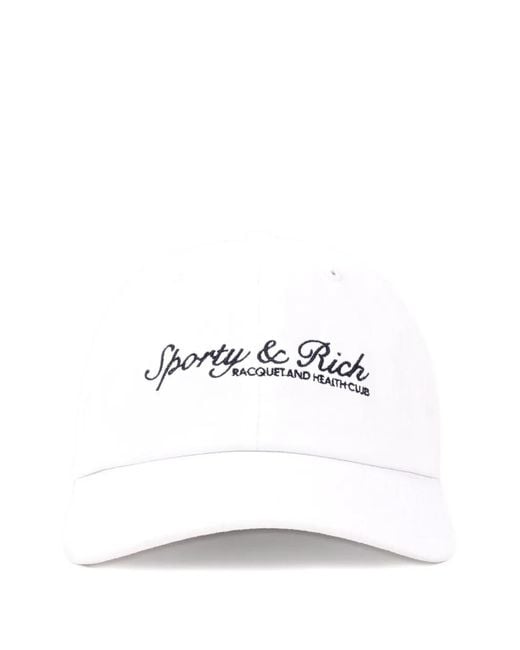 Sporty & Rich White Syracuse Embroidered Cap