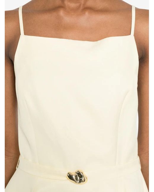 Maje White Strappy Flared Dress