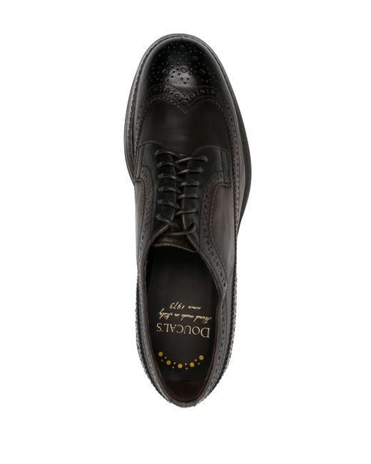 Doucal's Brown Leather Lace-Up Brogues for men