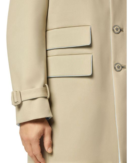 Abrigo con botones Versace de hombre de color Natural