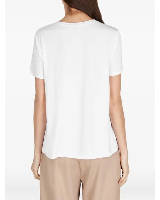 Eileen Fisher White T-Shirt Mit Rundem Ausschnitt