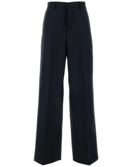 Pantaloni A Vita Alta di AMI in Blue