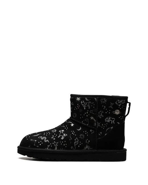 Ugg Black Classic Mini "Zodiac