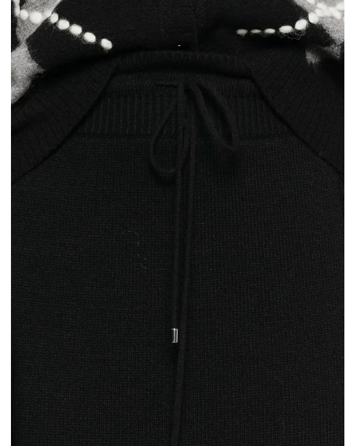 Ermanno Scervino Black Drawstring Knitted Skirt