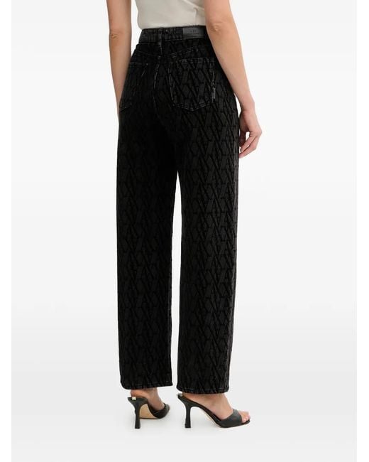 ARMANI EXCHANGE Black Patterned Jeans