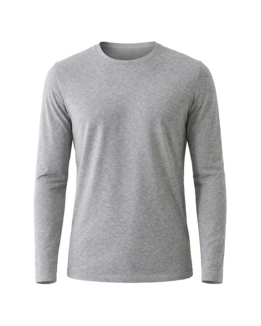 Patrick Assaraf Gray Crew-Neck T-Shirt for men