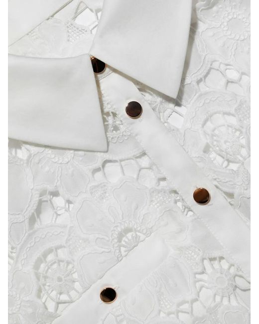 Self-Portrait White Lace Long Dress