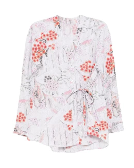 JNBY Botanical シャツ White