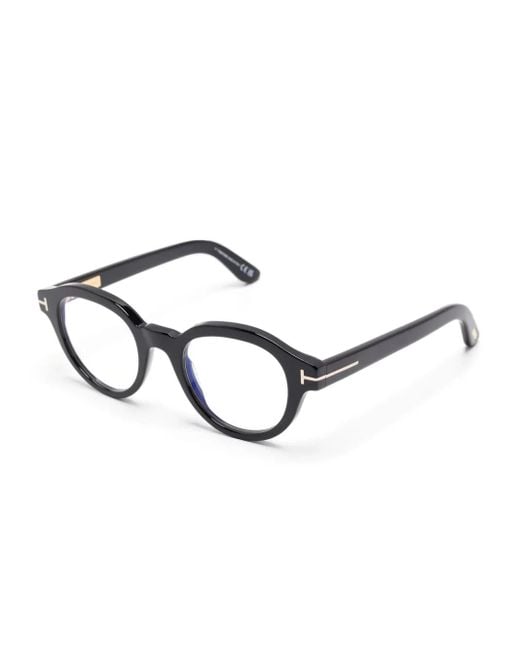 Tom Ford Black Round-Frame Glasses