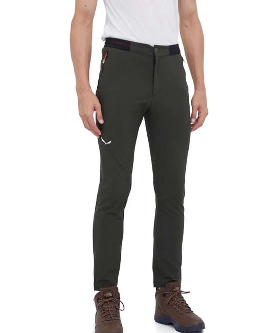 Salewa Black Pedroc 2 Zip-Pocket Performance Trousers for men