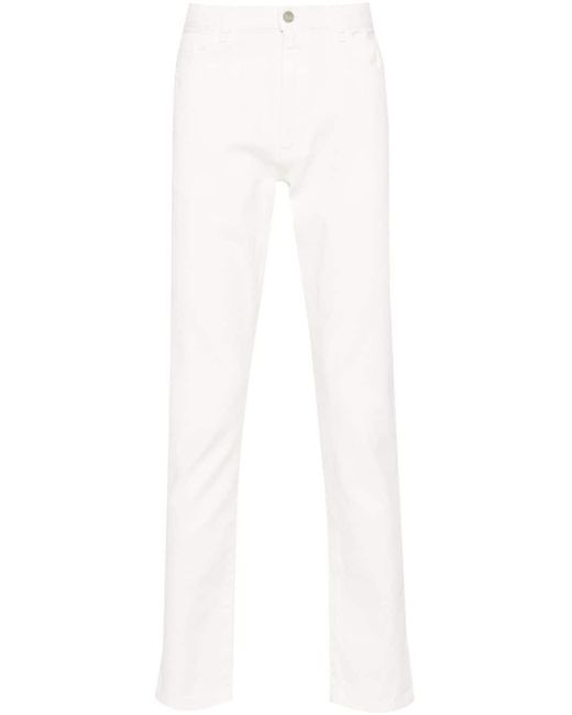 Zegna White Mid-rise Slim-fit Jeans for men