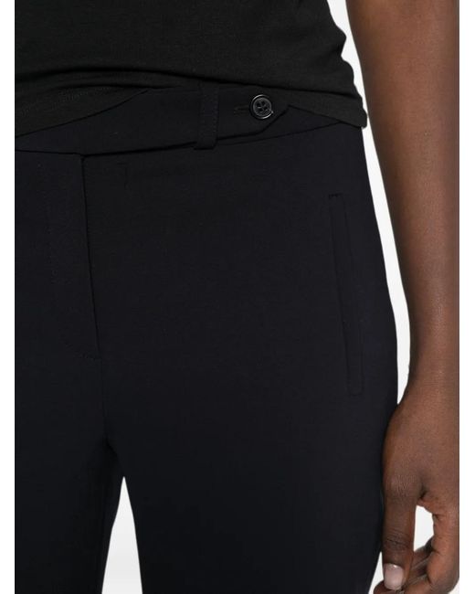 MAISON 123 Black Lara Button-Fastening Trousers