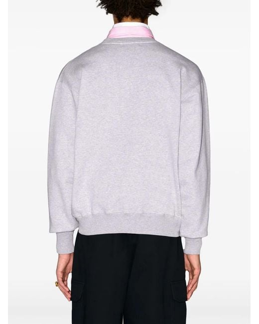 Ambush White Logo-Appliqué Sweatshirt for men