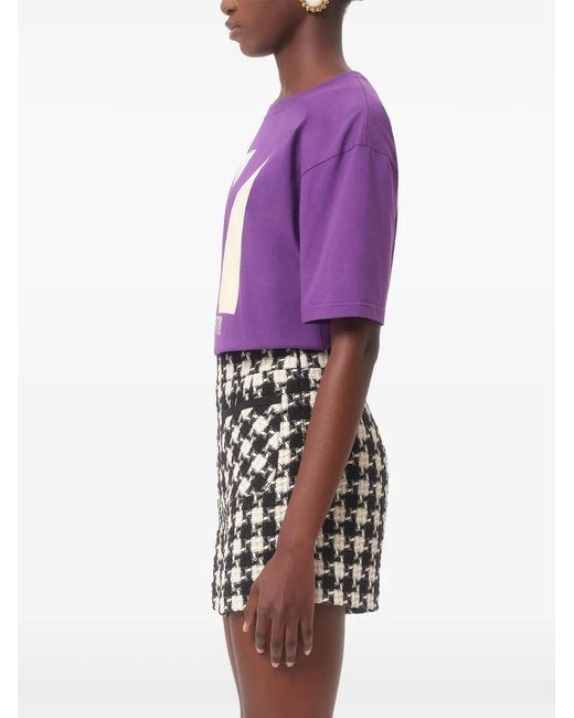 Valentino Garavani Purple Chez-Print T-Shirt