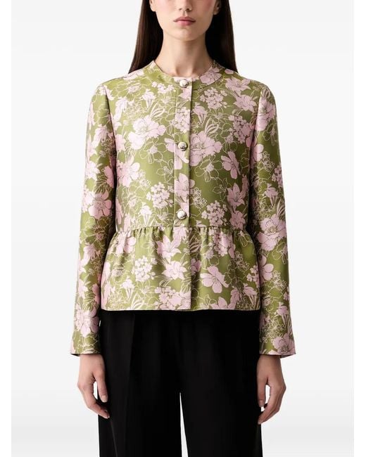 Joop! Natural Floral-Print Peplum Top