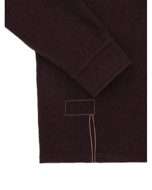 Fortela Red Pepper Virgin Wool Overshirt for men