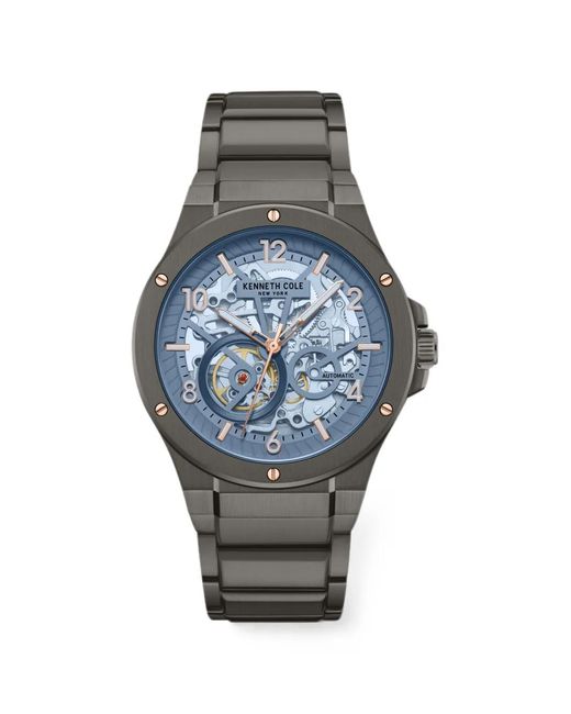 Kenneth Cole Blue Skeleton-Dial 42Mm Watch for men