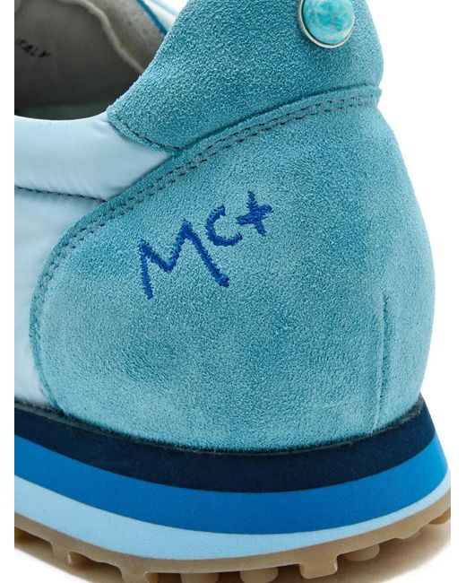 Blu Scarpa Blue Round-Patch Sneakers for men