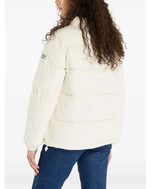 Guess White Quilted Puffer Jacket