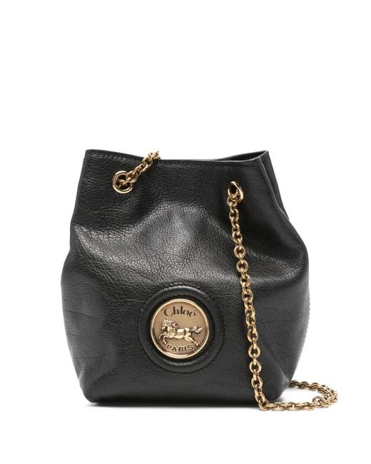 Chloé Black Mini Sac Seau Horse Medal