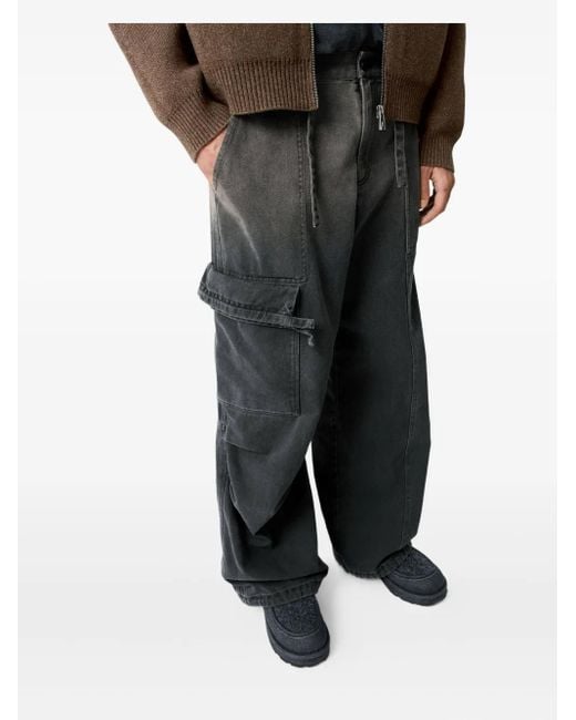 Axel Arigato Gray Drawstring Cargo Trousers for men