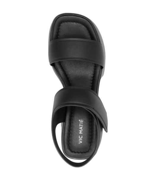 Vic Matié Black Rubby Platform-wedge Sandals