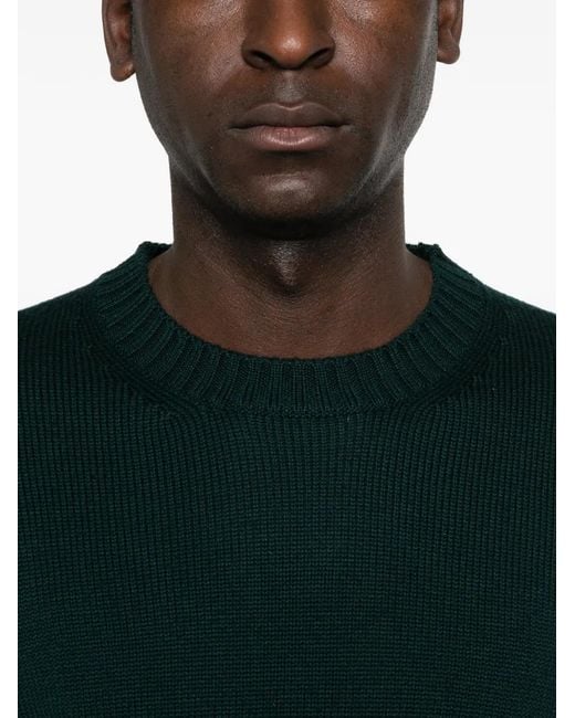 Kangra Green Crew-Neck Knit Sweater for men