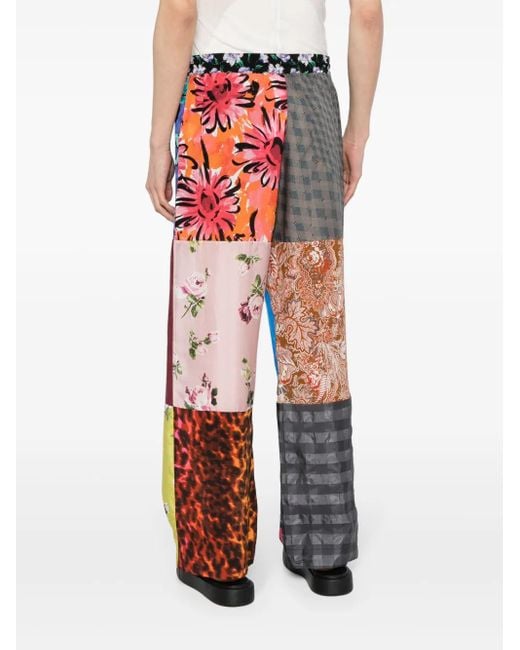 MARINE SERRE Blue Regenerated Seidenhose