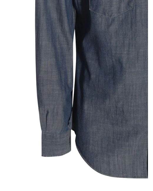 Eleventy Blue Denim Shirt for men