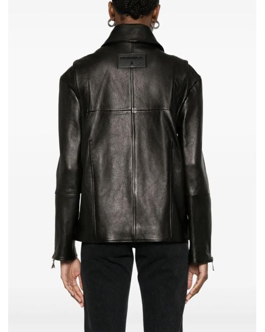 Patrizia Pepe Black Leather Jacket