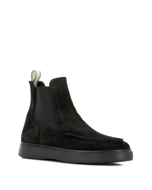 Officine Creative Black Suede Chelsea Boots