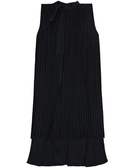 MM6 by Maison Margiela Black Layered Sleeveless Dress