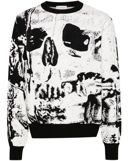 Alexander McQueen Black Sweater With Print for men