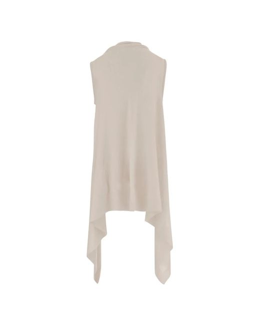 Sa Su Phi White Open-Front Vest