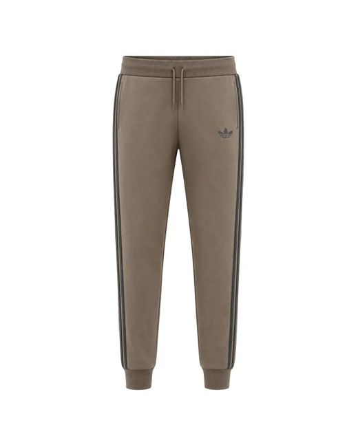 Adidas Gray Side-Stripe Track Pants for men
