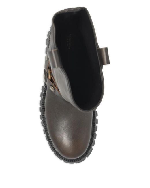 Golden Goose Deluxe Brand Black Kurt Chunky Buckle-Strap Leather Boots