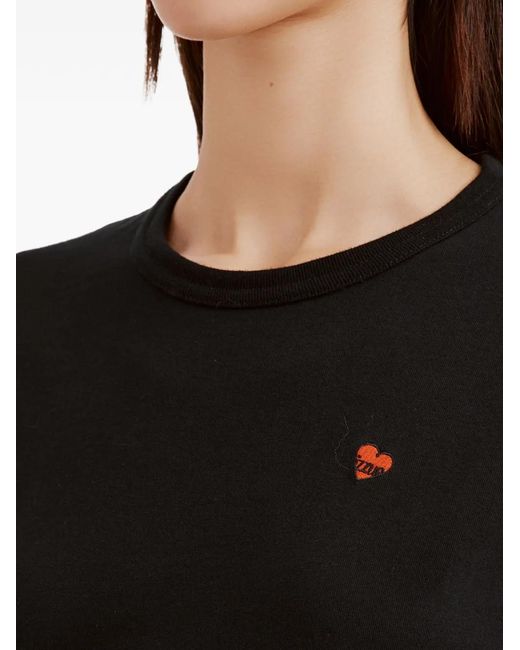 Izzue Black Heart-Motif T-Shirt