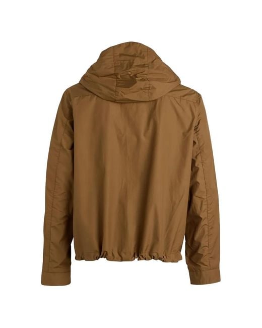 Ceccarelli Brown Hooded Pocket Jacket for men