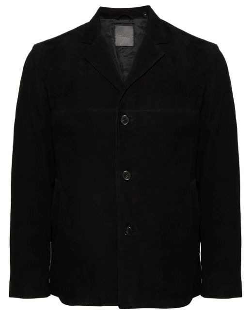 Theory Black Leather Jacket for men