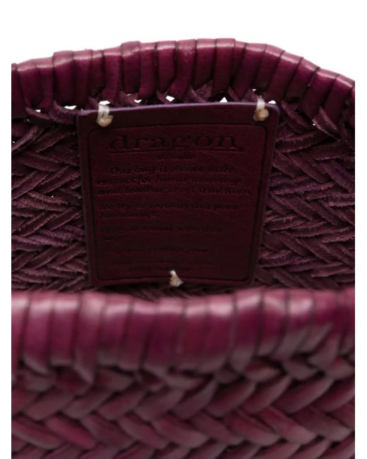 Dragon Diffusion Purple Triple Jump Leather Tote Bag
