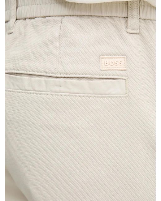 Boss Natural Elasticated-Waistband Bermuda Shorts for men