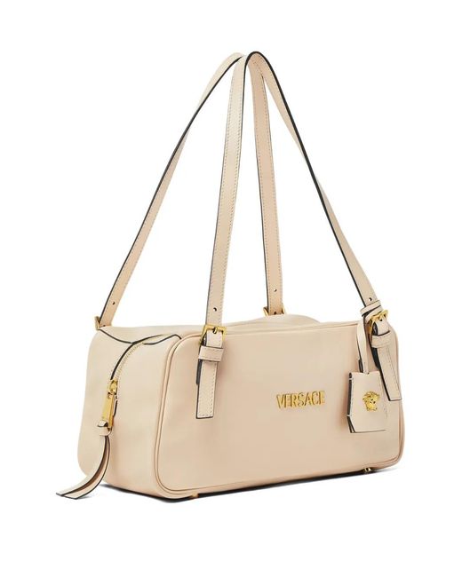 Versace Natural Tag Large Nappa Bowling Bag