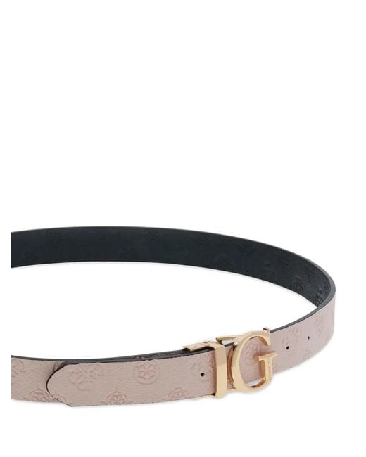 Guess Natural James 4G Logo-Buckle Reversible Belt
