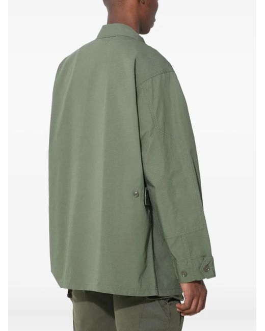 Engineered Garments Green Multi-Pocket Shirt Jacket for men