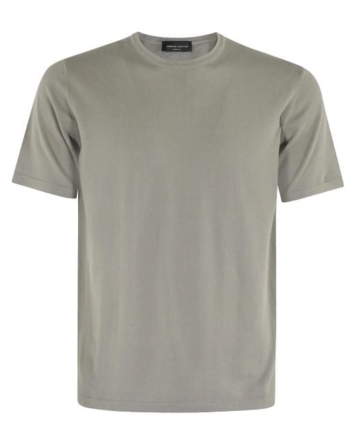 メンズ Roberto Collina コットン Tシャツ Gray
