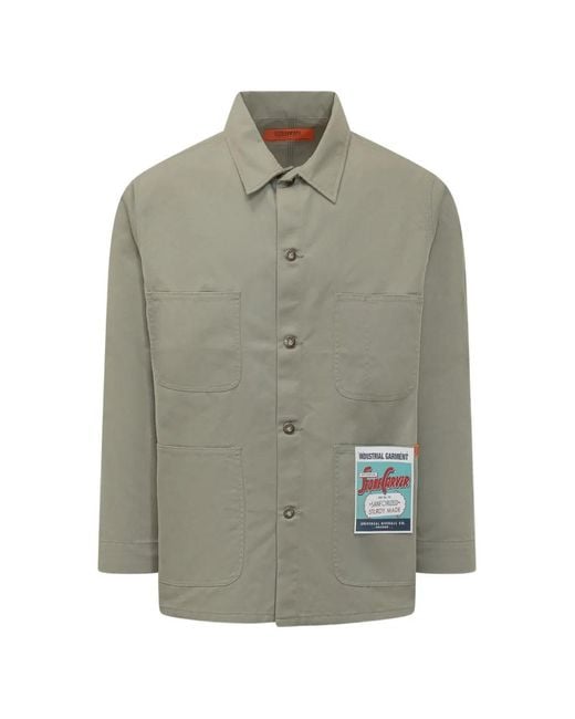Universal Overall Gray Patch-Detail Shirt Jacket for men