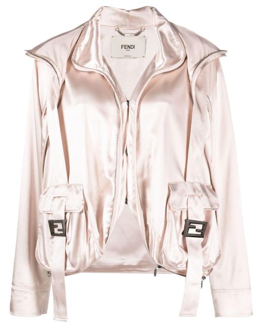 Fendi Pink Ff Pocket-detail Jacket