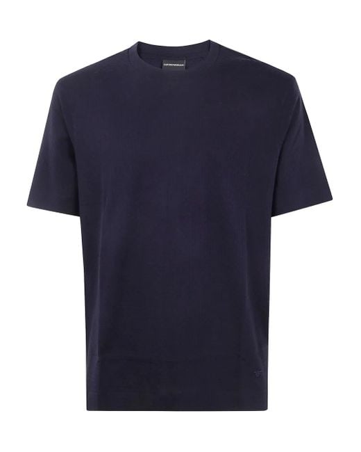 Emporio Armani Blue Classic Short Sleeves T-Shirt for men