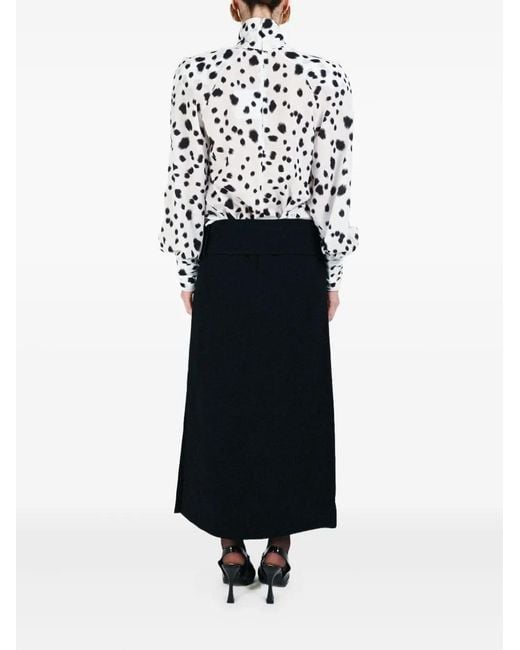 Blusa Con Motivo De Dálmata ROWEN ROSE de color White