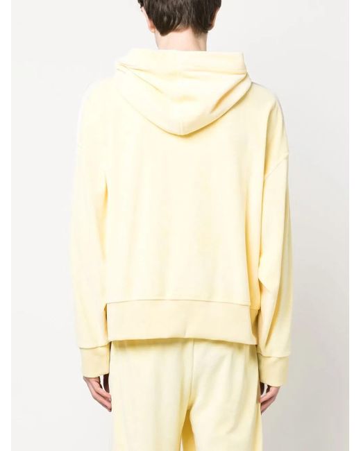 Palm Angels Natural Stripe-Detail Zip-Up Hoodie for men